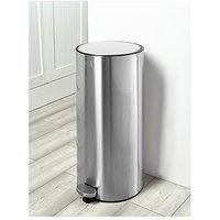 Swan 30L Round Pedal Bin in Silver | Size: A