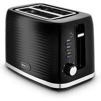 Swan Wave 2 Slice Toaster in Black | Size: A