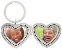 Personalised Message Heart Photoframe Keyring