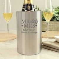Personalised Stainless Steel Wine Cooler - Celebration