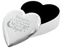 Personalised To the Moon and Back Trinket Box