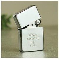 The Personalised Memento Company Personalised Silver Windproof Lighter
