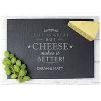 The Personalised Memento Company Personalised Cheese Makes Life Better... Slate Cheeseboard