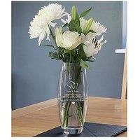 The Personalised Memento Company Personalised Entwined Hearts Vase