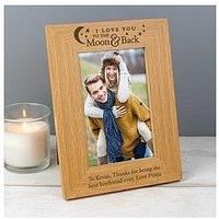 Personalised 'To The Moon & Back' Oak Photo Frame
