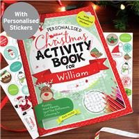 Personalised Christmas Activity Book with Stickers, Multi