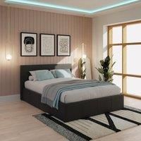Side Lift Ottoman Bed, Faux Leather