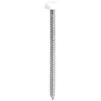 TIMCO PN30W Polymer Headed Nail 30mm - White (Box of 100)