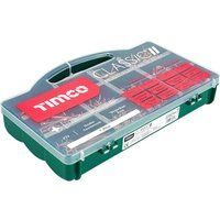 TIMCO CLASSICTRAY Classic Multi-Purpose Countersunk Gold Woodscrews Assorted Case - 895pcs, Yellow Passivated