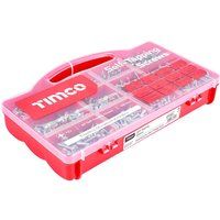 TIMCO Self-Tapping Silver Screws Mixed Tray - 1,305pcs