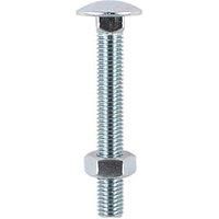 TIMCO BZP Carriage Bolt with Hex Nut - M12 x 120 - Zinc - Box of 10