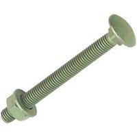 TIMco 10100INCB Index Coach Bolt, Nut and Washer 10 x 100 - Organic Green (Bag of 10)