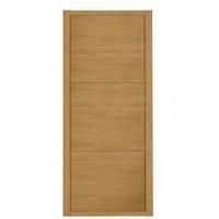 Shaker Natural oak effect Sliding Wardrobe Door (H)2220mm (W)610mm