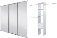 Sliding Wardrobe Doors (Mirrored x 3) & Storage. Up to 2235mm (7ft 4ins) wide