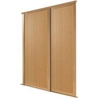 Spacepro Shaker 2-Door Panel Sliding Wardrobe Doors Oak Frame Oak Panel 1753 x 2260mm (5061F)