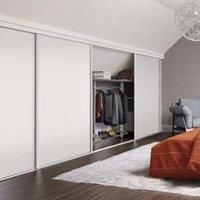 Spacepro Heritage Loft Sliding Door White Frame White Panel 914mm