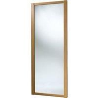 Shaker Natural oak effect Mirrored Sliding Wardrobe Door (H)2220mm (W)762mm