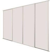 Classic 4 Door Sliding Wardrobe Kit Cashmere Panel (W)2370 x (H)2260mm