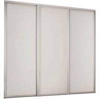 Spacepro Shaker 3-Door Sliding Wardrobe Door Kit Cashmere Frame Cashmere Panel 1680 x 2260mm (596GK)