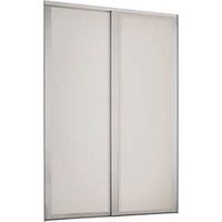 Spacepro Shaker 2-Door Sliding Wardrobe Door Kit Cashmere Frame Cashmere Panel 1753 x 2260mm (862GK)
