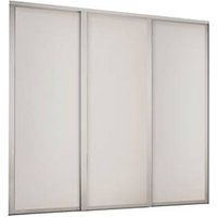 Spacepro Shaker 3-Door Sliding Wardrobe Door Kit Cashmere Frame Cashmere Panel 2136 x 2260mm (328GK)