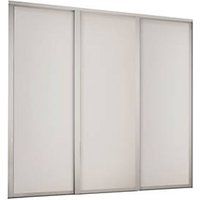 Spacepro Shaker 3-Door Sliding Wardrobe Door Kit Cashmere Frame Cashmere Panel 2592 x 2260mm (466GP)