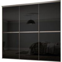 Spacepro Minimalist Black 3 Door Sliding Wardrobe Door Kit (H)2260mm (W)2702mm
