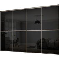 Spacepro Minimalist Black 4 Door Sliding Wardrobe Door Kit (H)2260mm (W)3008mm