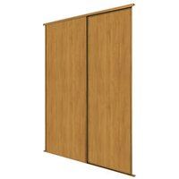 Spacepro Classic 2-Door Sliding Wardrobe Door Kit Oak Frame Oak Panel 1185 x 2260mm (569GK)
