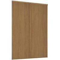 Spacepro Classic 2-Door Sliding Wardrobe Door Kit Oak Frame Oak Panel 1489 x 2260mm (514GK)