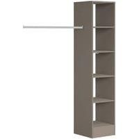 Spacepro Wardrobe Storage Kit Tower Unit Stone Grey - 450mm