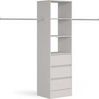 Spacepro Wardrobe Storage Kit Tower Unit with 3 Drawers Cashmere  600mm