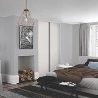Spacepro 2-Door Sliding Wardrobe Door Kit Dove Grey Frame Dove Grey Panel 1449 x 2260mm (836KF)