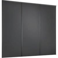 Spacepro Heritage 3 x 610mm Graphite Frame and Panel Sliding Door Kit with Colour Matched Track