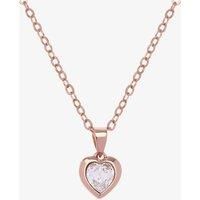Ted Baker Hannela Swarovski Crystal Heart Necklace, Rose Gold/Clear