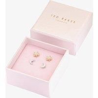 Ted Baker Moanny Pave Star & Crescent Moon Stud Earrings Gift Set **NEW**
