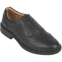 City Knights Brogue Safety Shoes Black Size 11 (84948)