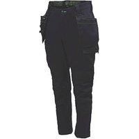 Apache Men/'s Calgary Work Trousers | Black 38W x 29L | Slim Fit Stretch Utility Pant | Cordura Holster Cargo Pockets | Comfortable Elasticated 4 Way Stretch