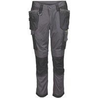 Apache Sudbury Grey - Black Holster Slim Fit Stretch Trousers Hardwearing Cargo