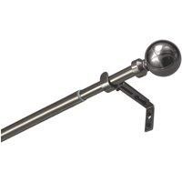 Renaissance Black Nickel Curtain Pole 28/25mm x 120-210cm (621CK)