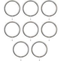 Renaissance Polished Chrome Metal Curtain Rings 28mm 8 Pack (392CK)