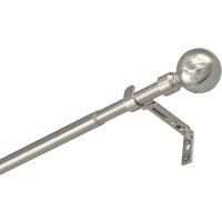 Renaissance Brushed Nickel Curtain Pole 19/16mm x 120-210cm (732CK)