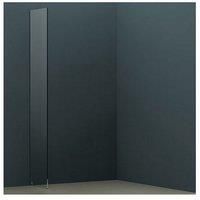 Bathstore Wet Room Screen with Wall Bar 2000 x 700mm - Black