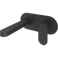 Beckington Single Lever Wall Mounted Mono Basin Mixer Tap - Matt Black