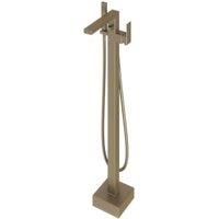 Ashton Floor Standing Bath Shower Mixer Tap - Brushed Nickel
