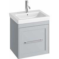 Abacus Concept Stone Grey Shaker Wall Hung Vanity Unit & Basin - 450mm