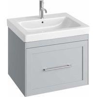 Abacus Concept Stone Grey Shaker Wall Hung Vanity Unit & Basin - 600mm