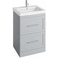 Abacus Concept Stone Grey Shaker Freestanding Vanity Unit & Basin - 600mm