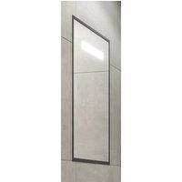 Abacus Melford Anthracite Surround LED Recessed Mirror Cabinet with Integrated Shaver Socket - 700 x 500mm