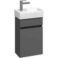 Abacus Concept Matt Grey Compact S1 Vanity Unit & LH Basin - 360mm